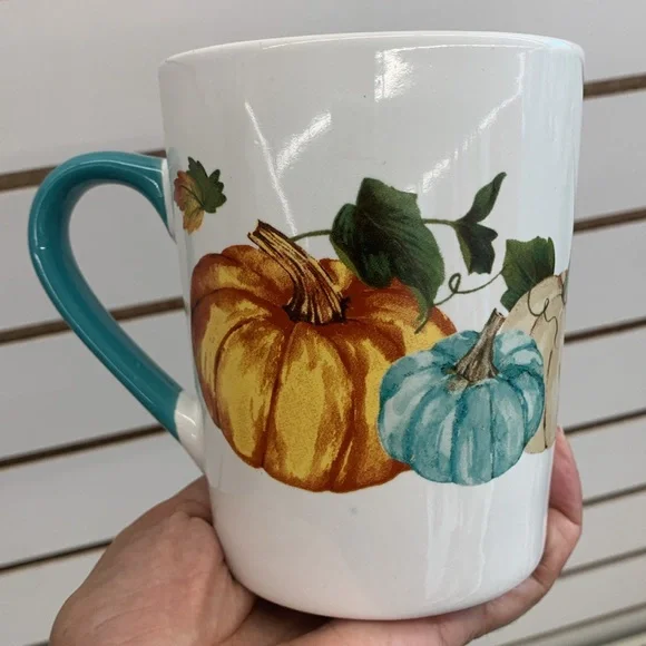 Royal Norfolk Stoneware Pumpkin Dinner Plates, 10.5 in. Thanksgiving themed - Picture 5 of 16